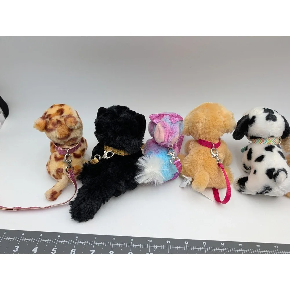 Gund‎ Justice Pet Pixie Cleo Cat Sweet Pea Rabbit Maddie Penny Plush Leash Lot
